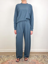 Light Weight Sweatshirting Winslow Pant in Blue Grey - The Shoe Hive
