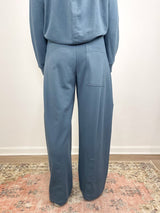 Light Weight Sweatshirting Winslow Pant in Blue Grey - The Shoe Hive