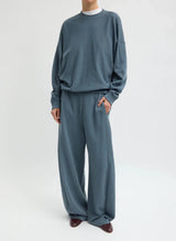 Light Weight Sweatshirting Winslow Pant in Blue Grey - The Shoe Hive