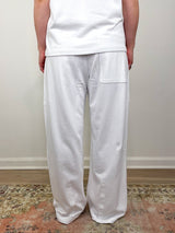 Light Weight Sweatshirting Winslow Pant in White - The Shoe Hive