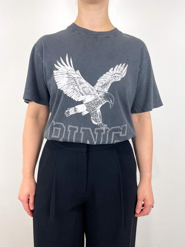 Lili Tee Retro Eagle in Washed Black - The Shoe Hive