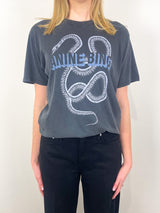 Lili Tee Snake in Washed Black - The Shoe Hive
