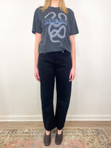 Lili Tee Snake in Washed Black - The Shoe Hive