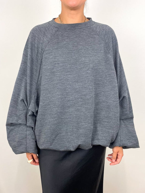 Lilly Puffy Top in Dark Grey - The Shoe Hive