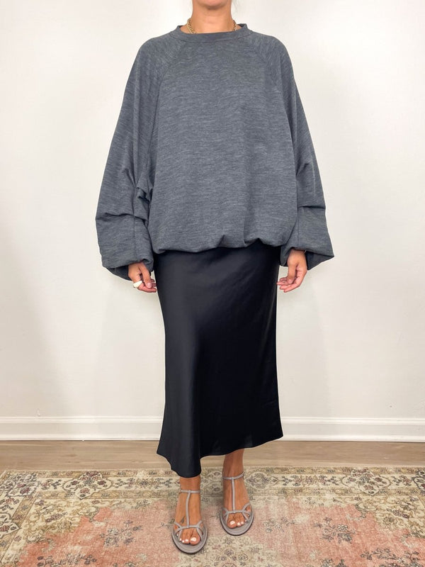 Lilly Puffy Top in Dark Grey - The Shoe Hive