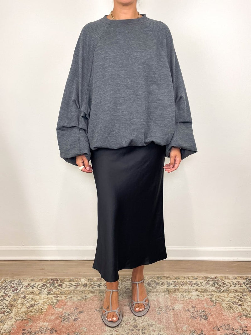 Lilly Puffy Top in Dark Grey - The Shoe Hive