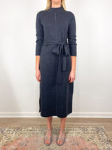 Lindsey Dress in Charcoal Extra Fine Merino Wool - The Shoe Hive