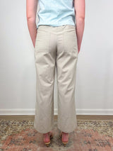 Linen Blend Straight Leg Pant in Bamboo - The Shoe Hive