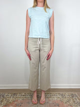 Linen Blend Straight Leg Pant in Bamboo - The Shoe Hive