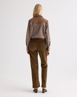 Lone Rider Combo Blouse in Brown Multi/Kelp - The Shoe Hive