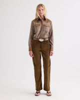 Lone Rider Combo Blouse in Brown Multi/Kelp - The Shoe Hive
