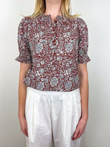 Los Altos Top in Clay Floral - The Shoe Hive