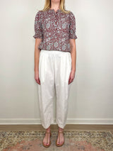 Los Altos Top in Clay Floral - The Shoe Hive