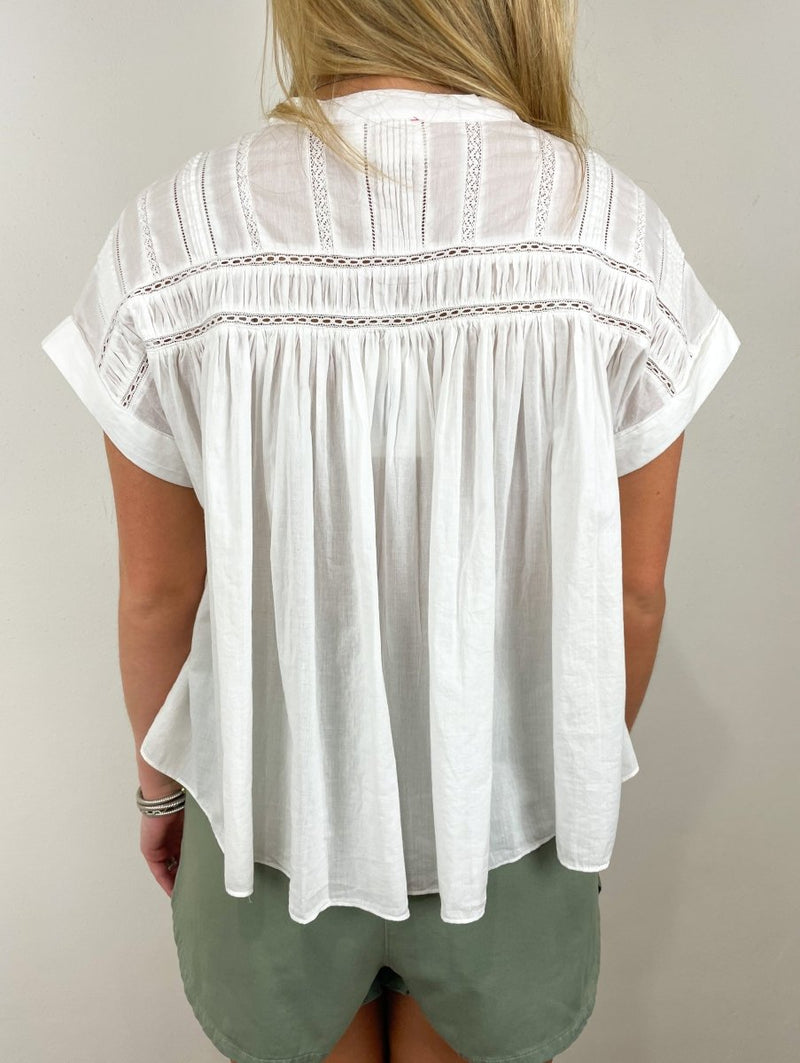 Louelle Top in White - The Shoe Hive