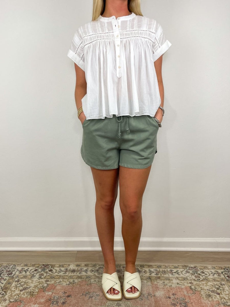 Louelle Top in White - The Shoe Hive