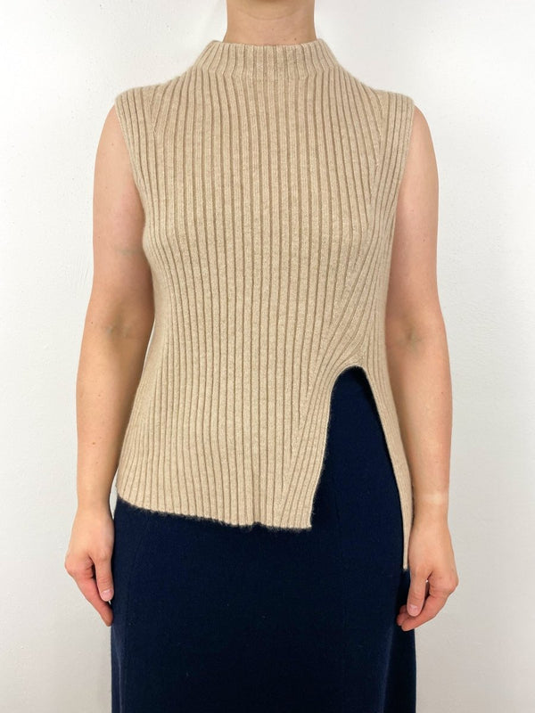 Louise Sweater in Oatmeal Cashmere - The Shoe Hive