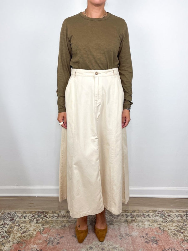 L/S Crew Back Seam in Truffle - The Shoe Hive