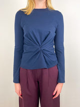 L/S Volta Top in Navy - The Shoe Hive