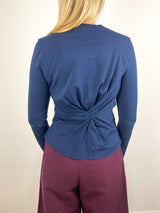 L/S Volta Top in Navy - The Shoe Hive