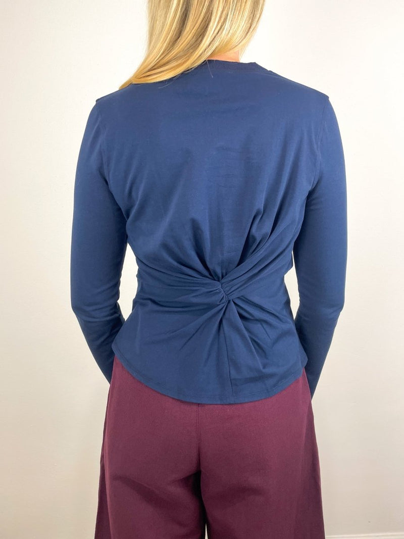 L/S Volta Top in Navy - The Shoe Hive