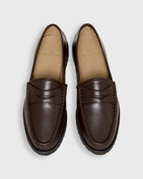 Lug Sole Loafer in Dark Brown Leather - The Shoe Hive