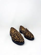 Lug Sole Loafer in Leopard Pony - The Shoe Hive