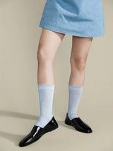 Lumiesta Lettuce Cuff Crew in Light Blue - The Shoe Hive