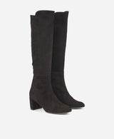 Lynn High Boot in Velour-Moss Moka - The Shoe Hive