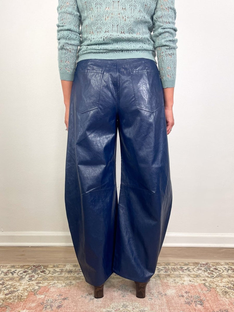 Mabel Pant in Dark Navy - The Shoe Hive