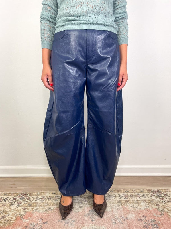 Mabel Pant in Dark Navy - The Shoe Hive