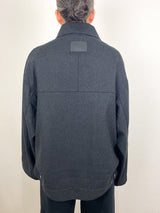 Mackenzie Oversized Biker Jacket in Charcoal - The Shoe Hive