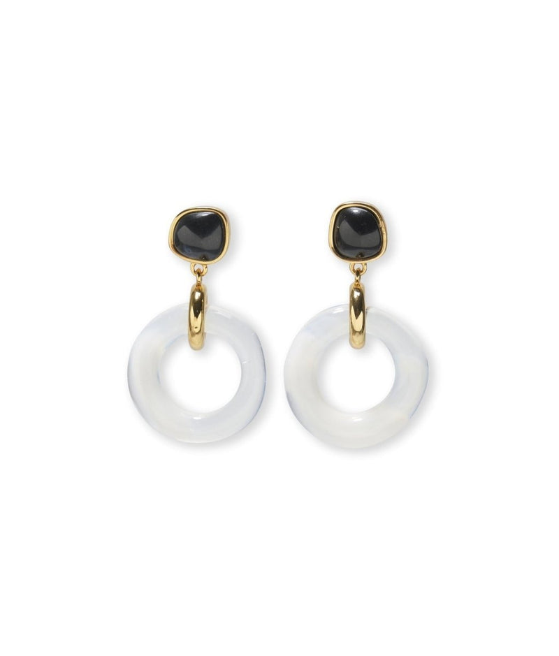 Madeira Glass Earrings in Mist - The Shoe Hive