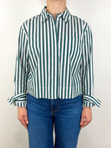 Maia Top in Pine & White Stripe - The Shoe Hive