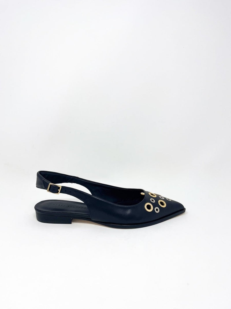 Marie in Black Calf w/Mixed Grommets - The Shoe Hive