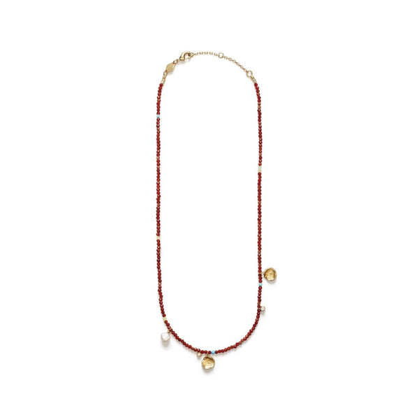 Maroon Harmony Necklace - The Shoe Hive