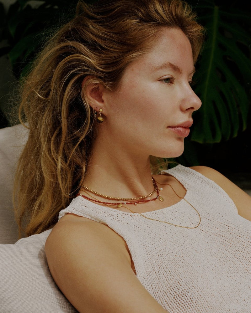 Maroon Harmony Necklace - The Shoe Hive