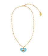 Martina Heart Necklace in Turquoise - The Shoe Hive