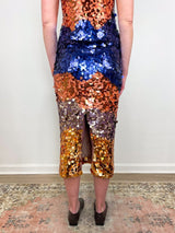 Matilde Sequin Knit Skirt in Moontide - The Shoe Hive