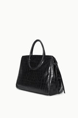Maude Carryall in Black Croco - The Shoe Hive
