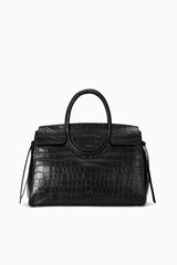 Maude Carryall in Black Croco - The Shoe Hive