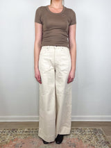 Maude U Neck Tee in Cocoa - The Shoe Hive