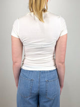 Maude U Neck Tee in Pashmina - The Shoe Hive