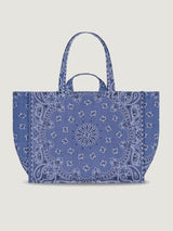 Maxi Cabas Matelassé Happy Face in All Chambray - The Shoe Hive