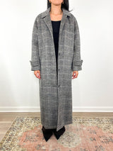 Maxi Overcoat in Mackenzie Plaid Wool - The Shoe Hive