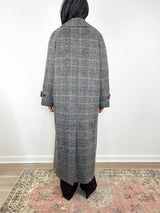 Maxi Overcoat in Mackenzie Plaid Wool - The Shoe Hive