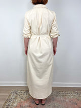 Maxi Shirt Dress in Alabaster - The Shoe Hive