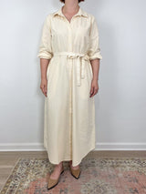 Maxi Shirt Dress in Alabaster - The Shoe Hive