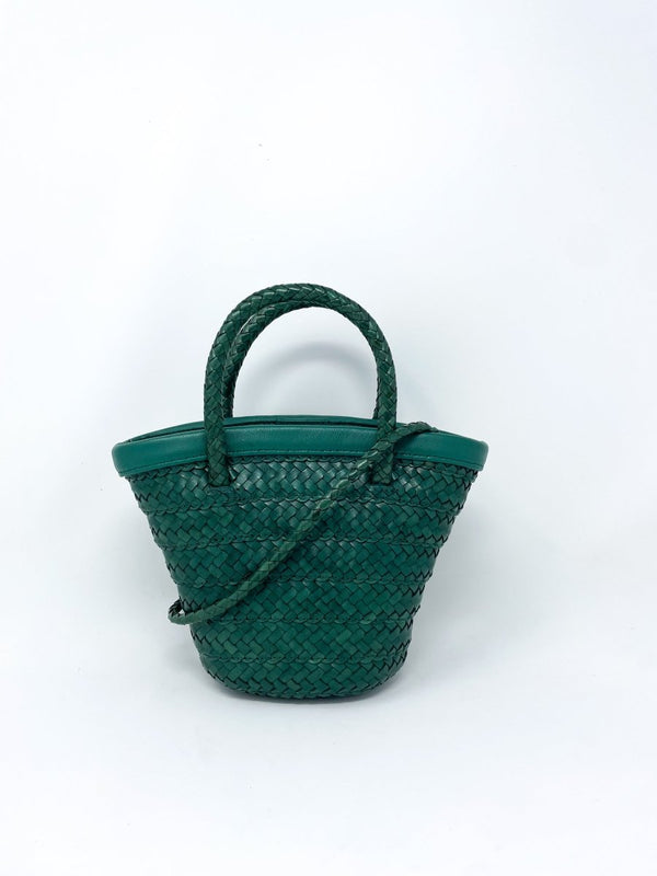 Maya Mini Cuir Tote Bag in Forest - The Shoe Hive