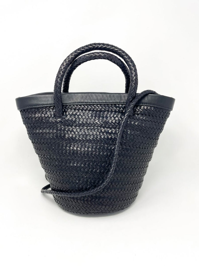 Maya Petit Cuir Tote Bag in Black - The Shoe Hive