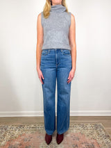 Mazzy Brushed Cashmere Shell in Heather Grey - The Shoe Hive